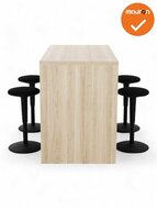 Hoge tafel WOOD -160x80 cm - in 3 kleuren - Eiken