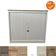Robberechts roldeurkast - 105x120x45cm - Wit - brede lamel - inclusief 2 sleutels