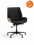 Vergaderstoel Charles - NIEUW - zwart kunstleer