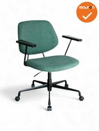 Vergaderstoel Eva - met armleuning - NIEUW - Groen - met wielen