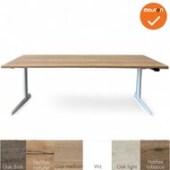 Ahrend 500 slingerverstelbaar bureau - nieuw blad naar keuze - afmetingen naar keuze - wit onderstel