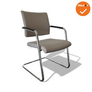 Rohde &amp; Grahl - Vergaderstoel - Grijze stoffering - Chroom frame