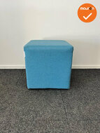 Rohde &amp; Grahl - Poef - met wielen - 45x45x45cm - Licht blauw