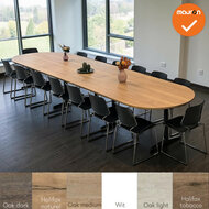 Ahrend vergadertafel - 515x120cm - Ovaal - bladkleur naar keuze