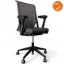 Haworth Comforto 59 - Grijze stoffering - zwart voetkruis