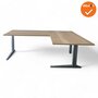 Hoekbureau - 200x180 - Ahrend Essa - Zilvergrijs - Rechte hoek 