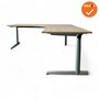 Hoekbureau - 200x200 - Ahrend 500 - Zilvergrijs - Ronde hoek