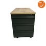 Ladeblok - 57x42x76cm - Zwart - 3 gelijke lades - kunststof - topblad naar keuze