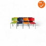 Ahrend Vergaderstoel - 460 - grijs onderstel - set van 8 gekleurd kunslederen stoelen
