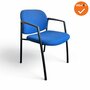 Ahrend Vergaderstoel - 320 - Zwart onderstel - Blauwe stoffering