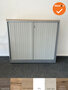 Ahrend Roldeurkast - 110x120x45 - Zilvergrijs met witbeige roldeuren