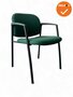 Vergaderstoel - Ahrend 320 - groene stoffering - zwart frame