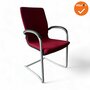 Ahrend 230 vergaderstoel - Zilvergrijs frame - Rode stoffering