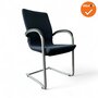Ahrend 230 vergaderstoel - Zilvergrijs frame - Blauwe stoffering