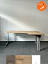 Ahrend Essa hoekbureau - Handmatig verstelbaar - 180x120cm - Bladkleur naar keuze - Zilvergrijs onderstel