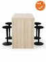 Hoge tafel WOOD -160x80 cm - in 3 kleuren - Eiken