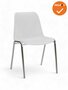 Kantinestoel Maxi - Wit - chroom onderstel