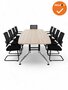 Grote vergadertafel - bootvormig SIGN - 320x120 cm - Eik