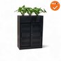 Schuifdeurkast -  Basic - Zwart - 105cm - Inclusief plantenbak